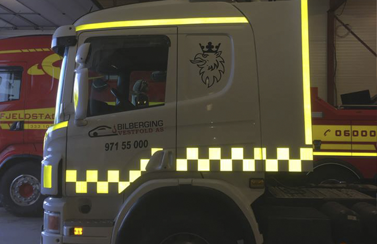 refleksdkor synlighet Scania konturmerking