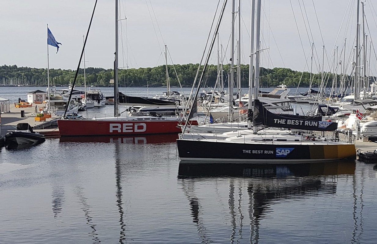Båtdekor skrog reklame seilbåt x-41 logo