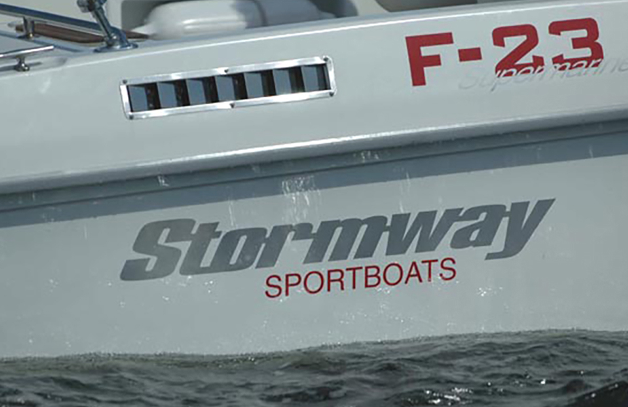 Stormway logo båt båtdekor