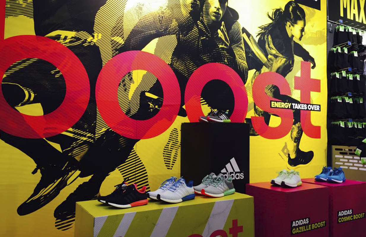 dekor butikk kampanje folie adidas